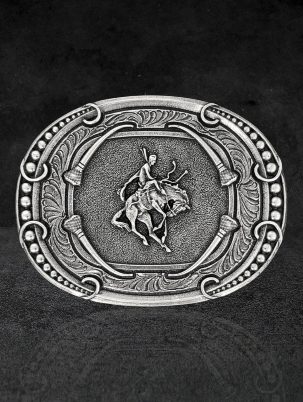 MONTANA SILVERSMITHS Bucking Horse Rodeo Horseshoe Nail Western Belt Buckle NEW!